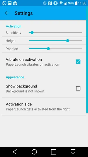 PaperLaunch Side launcher